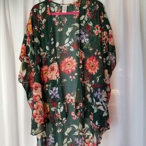 Lightweight Floral Chiffon Style Cardigan